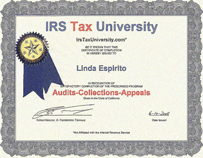 IRS expert certificate